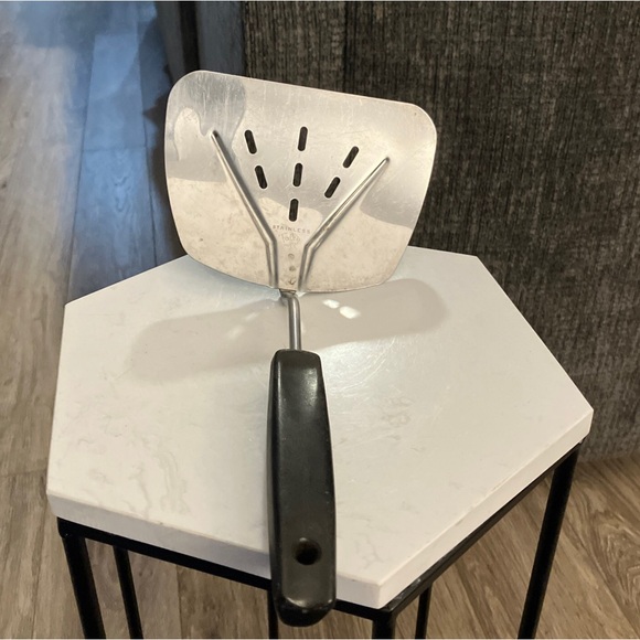 Vintage Foley Stainless Steel Spatula, Curved, Slotted, Wide - Picture 1 of 4